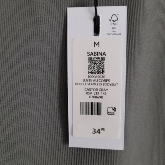 Dynamite Dark Gray Sleeveless Bodysuit - Picture 3 of 5